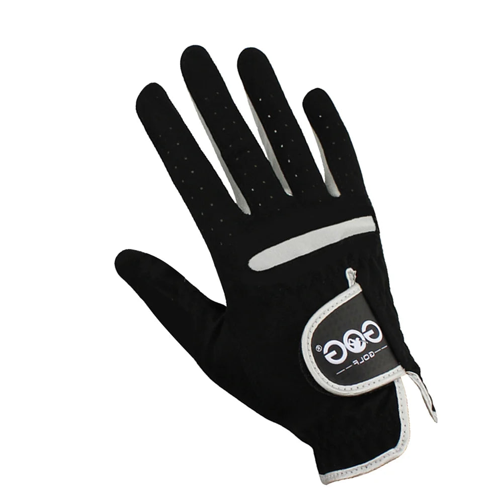 GOG Men's Golf Glove Microfiber Breathable Black Left/Right Hand