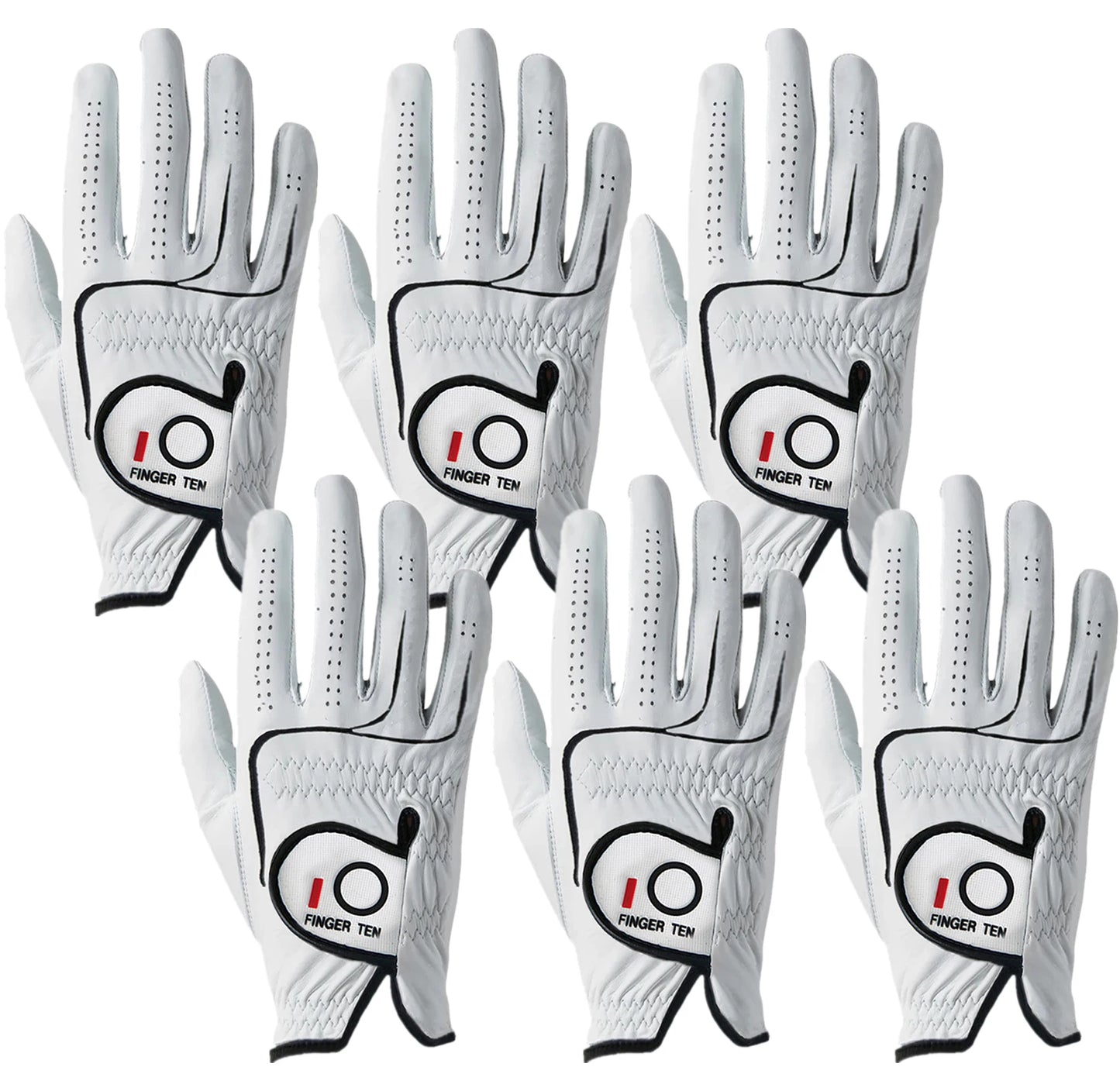 Men Cabretta Leather Golf Gloves LH RH Durable Comfortable Fit