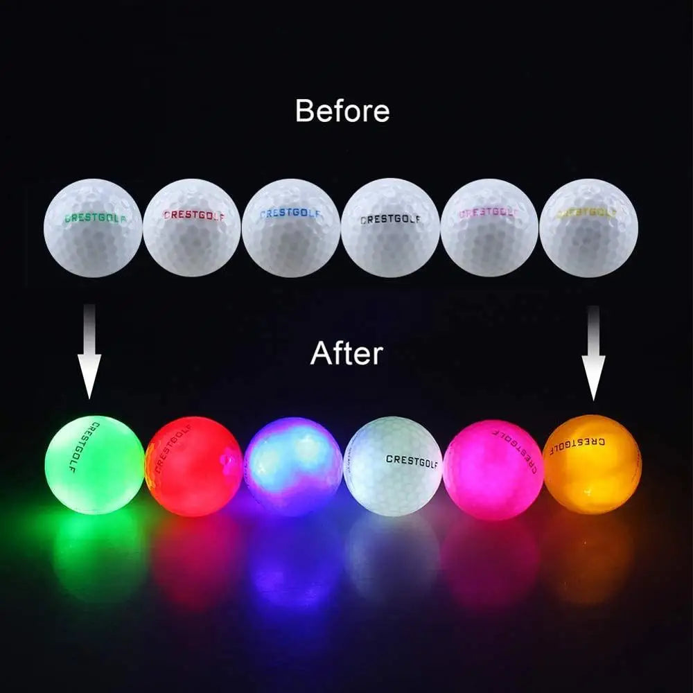 Crestgolf LED Glow Golf Balls Night Light 3-30pcs Pack