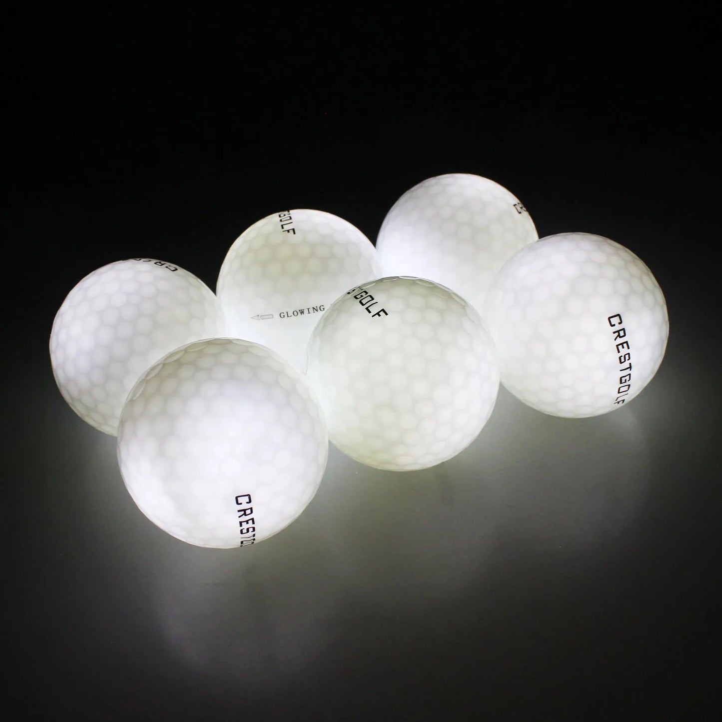 10 Pack Crestgolf Glow in the Dark Golf Balls LED Night Light