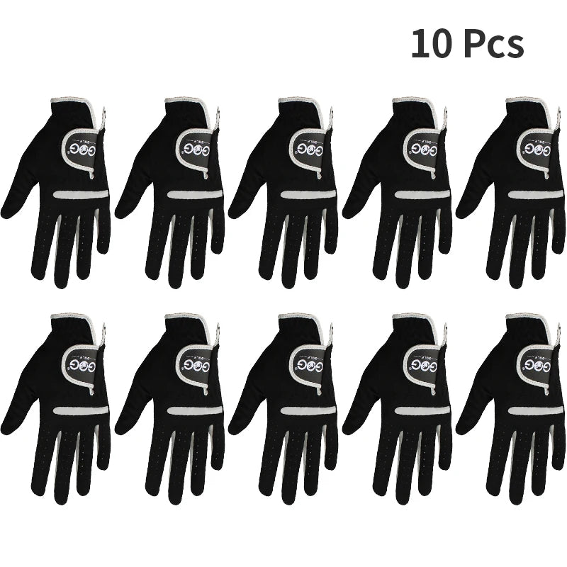 GOG Men's Golf Glove Microfiber Breathable Black Left/Right Hand