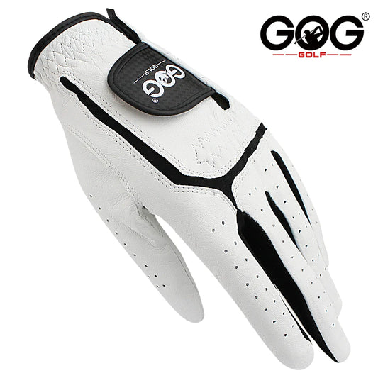 Men Cabretta Leather Golf Glove Breathable Non-Slip LH/RH Hand