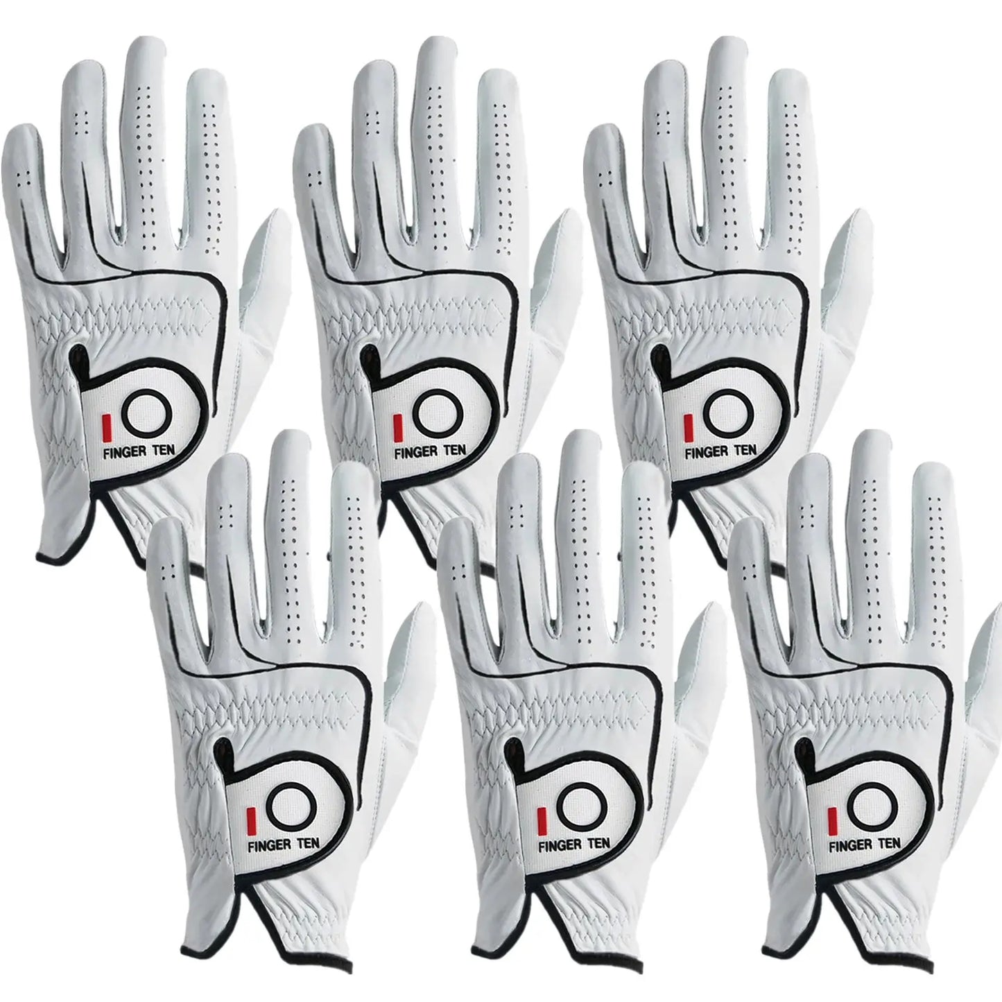 Men Cabretta Leather Golf Gloves LH RH Durable Comfortable Fit