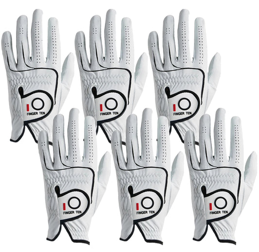 Men Cabretta Leather Golf Gloves LH RH Durable Comfortable Fit